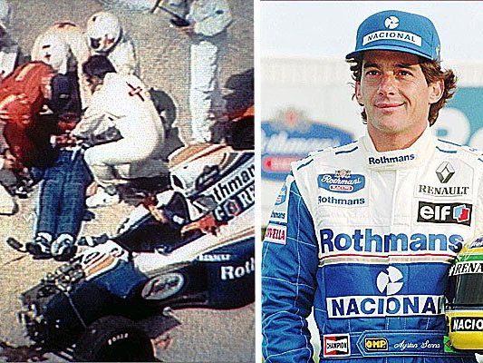 Ayrton Senna war ein brasilianischer Formel1-Fahrer, der 1994 bei einem Rennen tödlich verunglückte. Ayrton Senna war ein brasilianischer Formel1-Fahrer, der 1994 bei einem Rennen tödlich verunglückte.