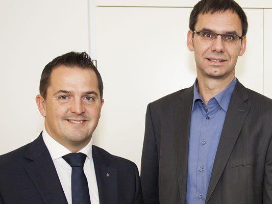 LH Wallner mit Jürgen Kessler, Leiter des ÖVP-Bürgerbüros und neuer Bezirkskoordinator für Feldkirch.