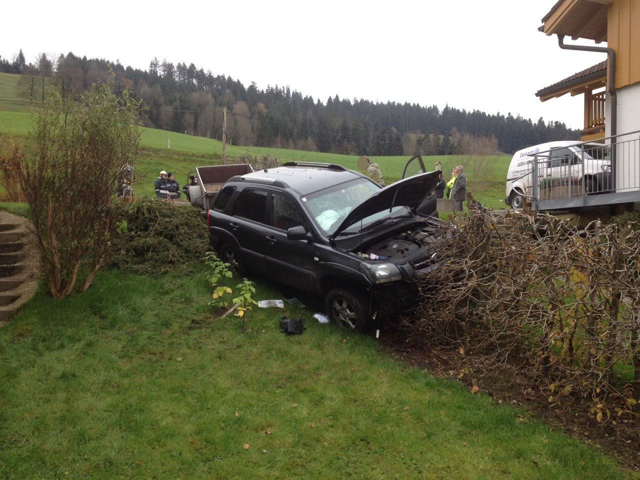 Unfall in Sulzberg/Thal fordert Verletzten. Unfall in Sulzberg/Thal fordert Verletzten.