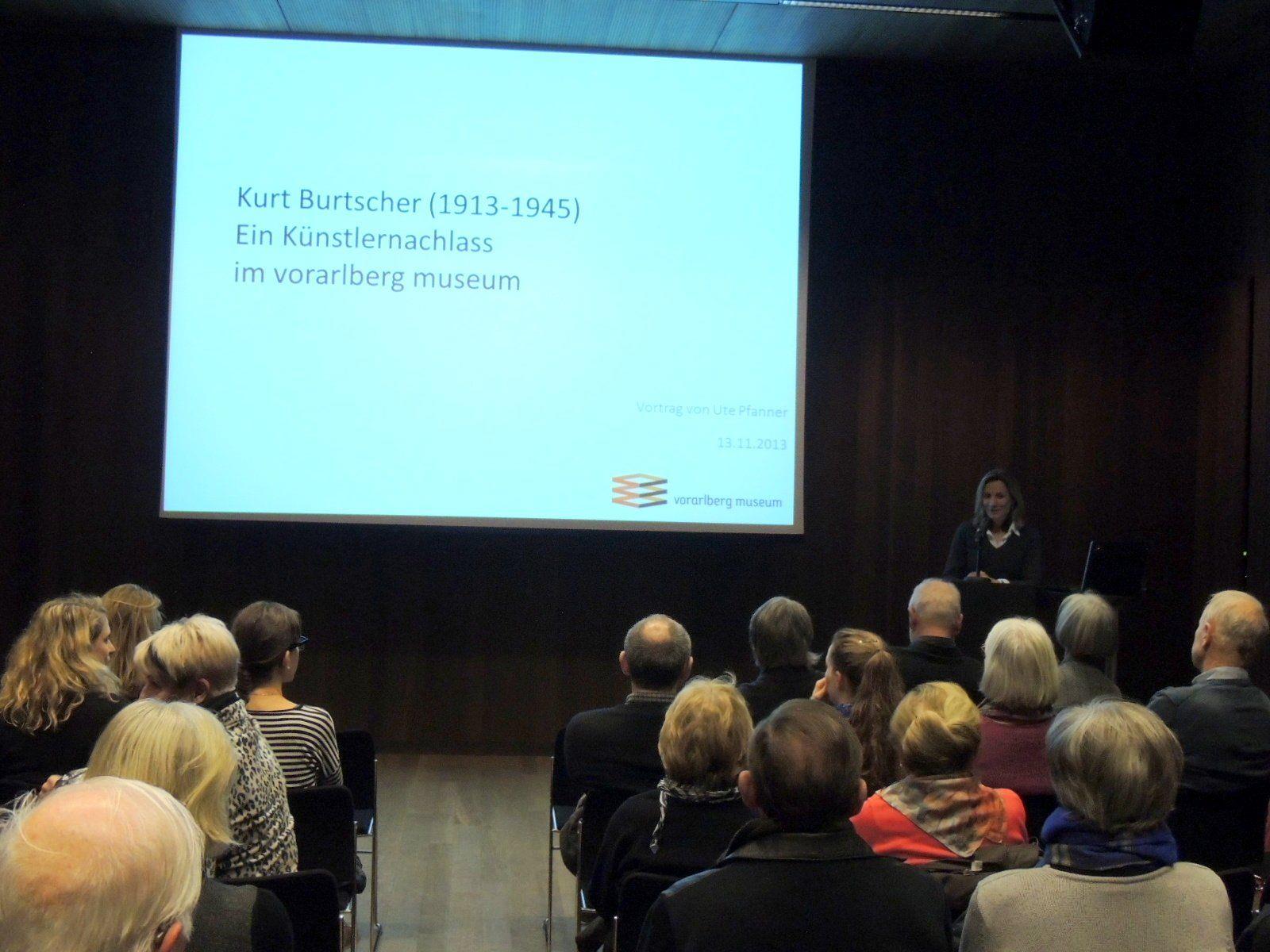 Ute Pfanner referierte über Leben und Werk des Künstlers Kurt Burtscher
