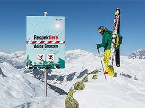 Die Aktion "Respektiere deine Grenzen" des Landes Vorarlberg weist auf die besondere Sensibilität alpiner Ökosysteme hin