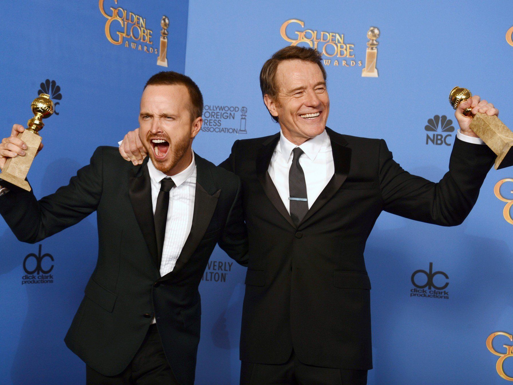 Golden Globes für die TV-Serie "Breaking Bad" als beste Drama-Serie. Golden Globes für die TV-Serie "Breaking Bad" als beste Drama-Serie.