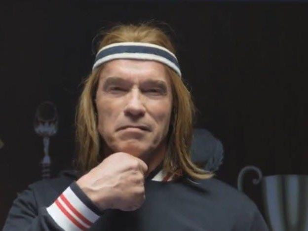 Schwarzenegger erinnert stark an die schwedische Tennis-Legende Björn Borg.
