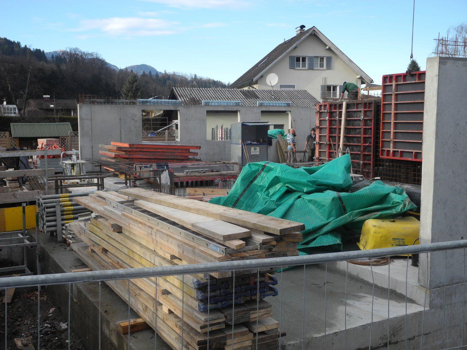 Die im Bau befindliche Zima-Wohnanlage in Feldkirch-Toster, Steinfeldweg