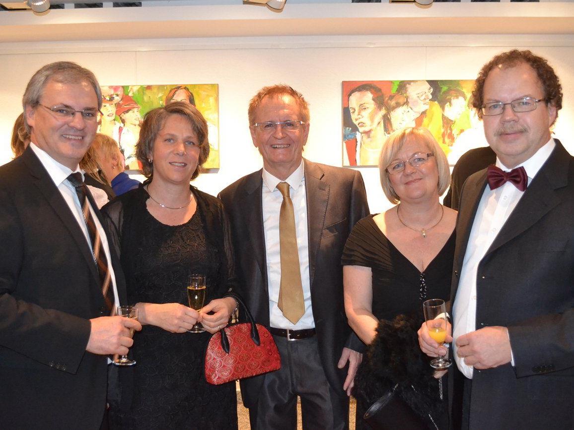 Harald Sonderegger mit Caroline, Hanspeter Feuerstein sowie Angelika und Florian Kasseroler.