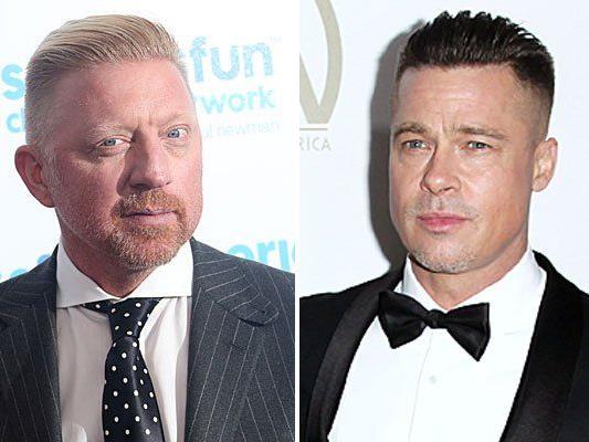 Der neue Look von Brad Pitt erinnert an Boris Becker. Der neue Look von Brad Pitt erinnert an Boris Becker.