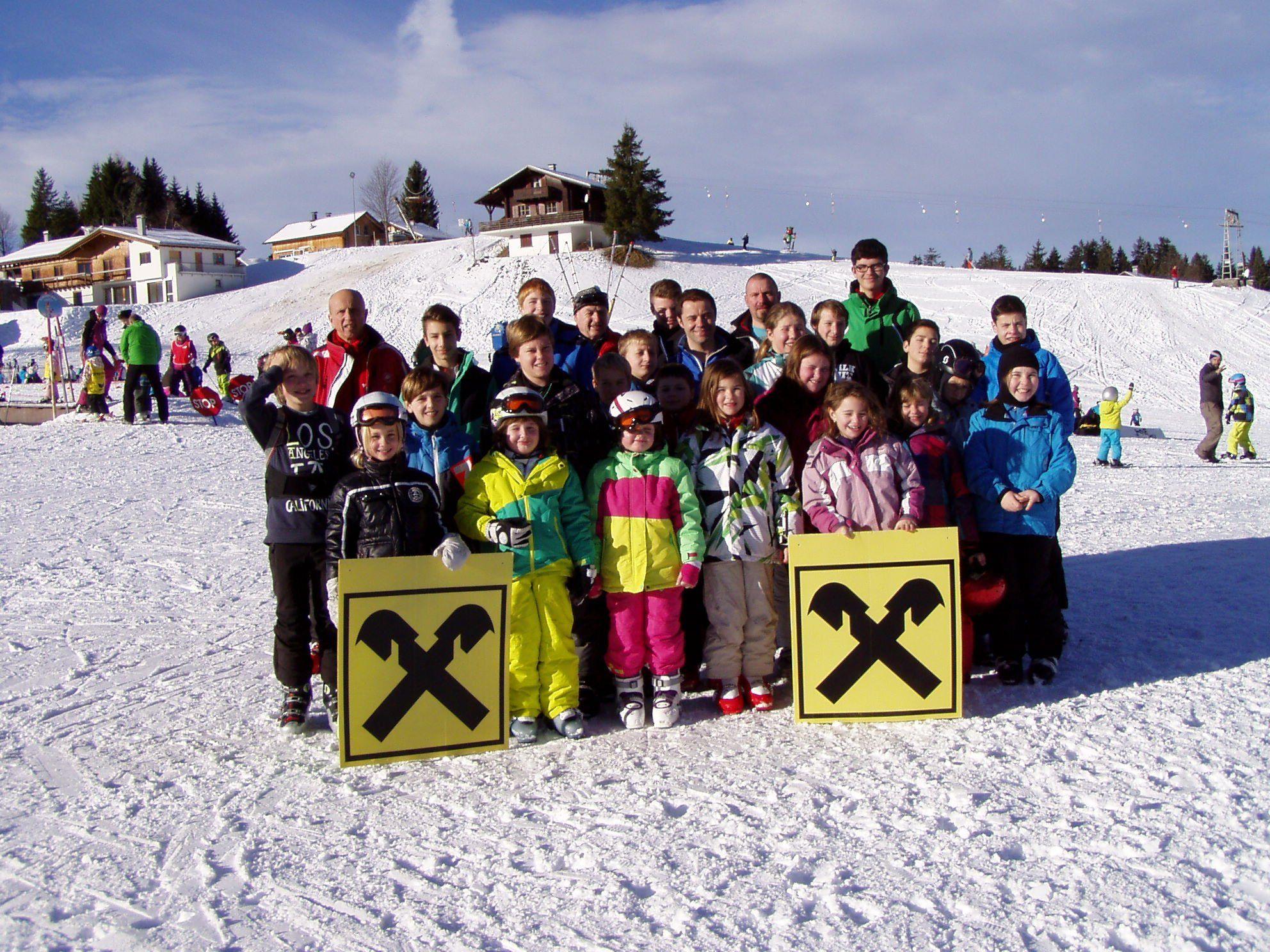 Die Teilnehmer des Skitrainings