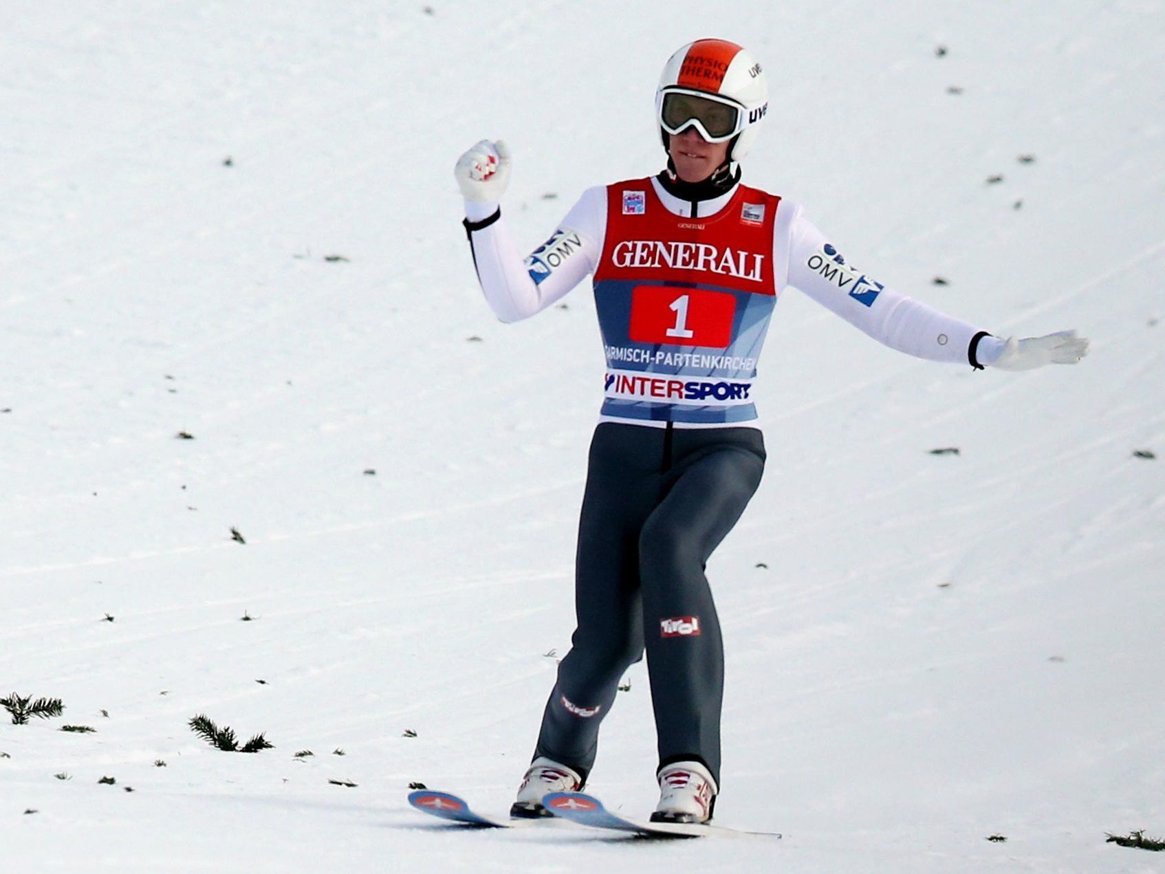 Thomas Diethard gewinnt das Neujahrsspringen in Garmisch-Partenkirchen. Thomas Diethard gewinnt das Neujahrsspringen in Garmisch-Partenkirchen.