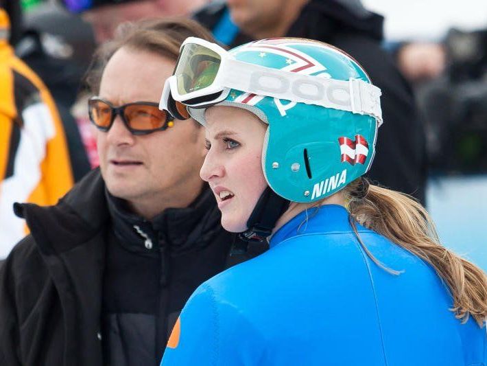 Die Lecherin Nina Ortlieb wurde bei der EC Abfahrt gute Vierte.