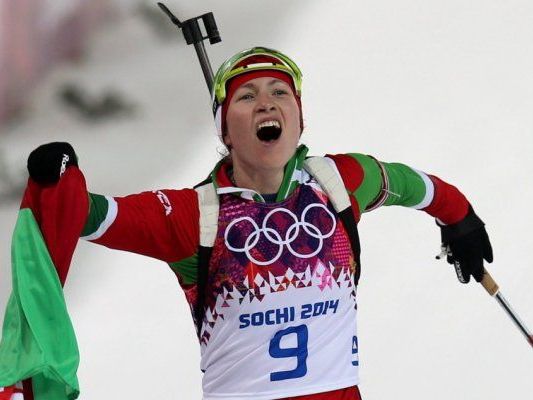 Riesenjubel bei der Weißrussin Riesenjubel bei der Weißrussin