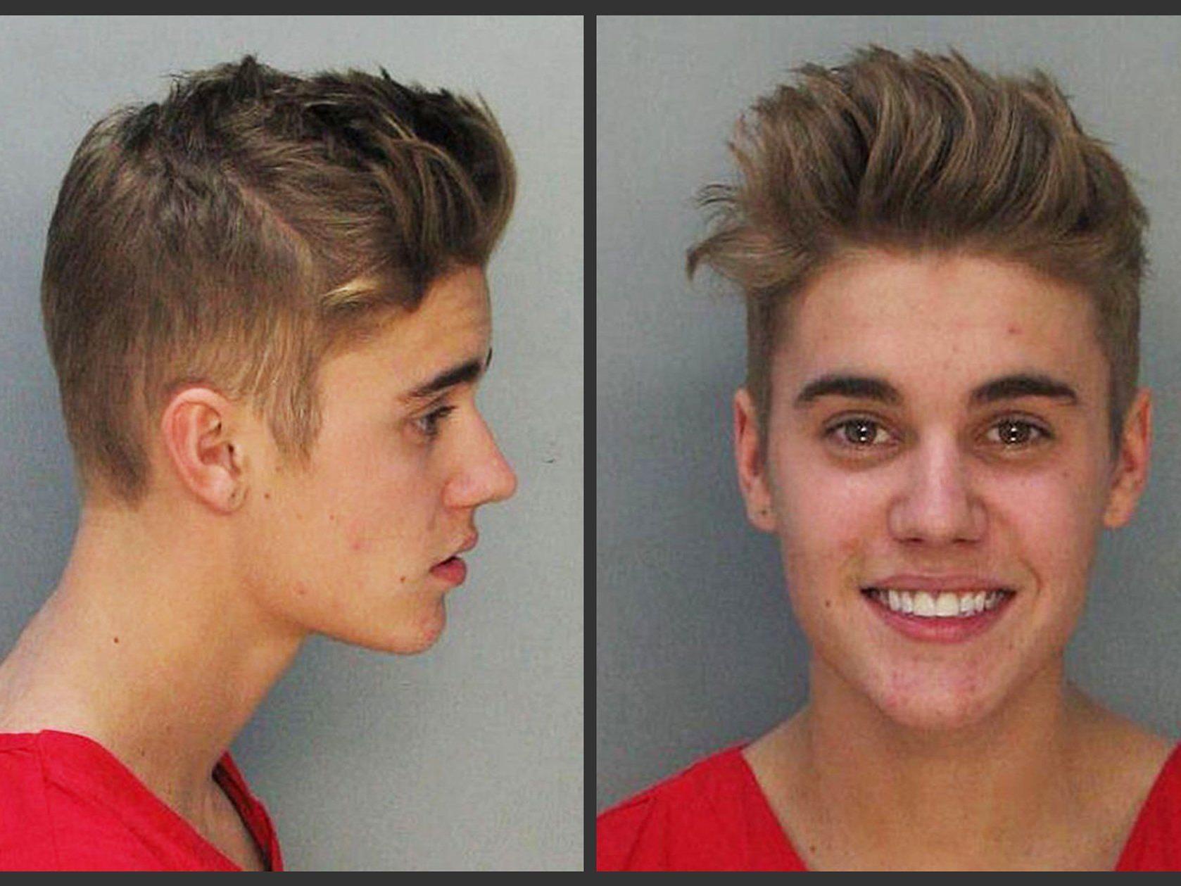 Justin Bieber nach seiner Festnahme im Jänner. Justin Bieber nach seiner Festnahme im Jänner.
