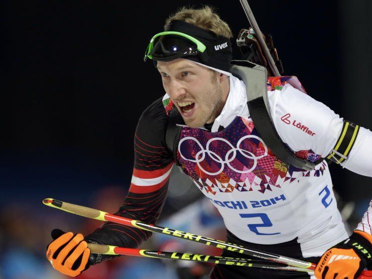 Pech für Dominik Landertinger bei der Biathlon-Verfolgung Pech für Dominik Landertinger bei der Biathlon-Verfolgung