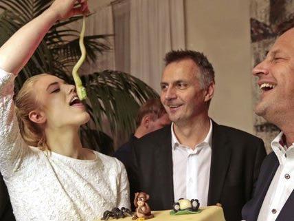 Larissa Marolt bei einem Empfang in Klagenfurt am 8. Februar. Larissa Marolt bei einem Empfang in Klagenfurt am 8. Februar.