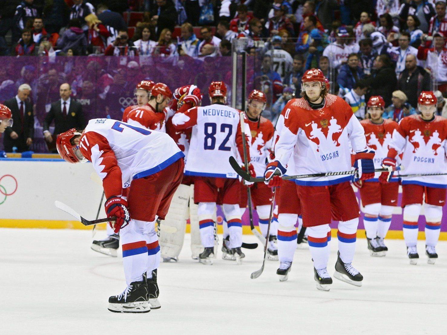 Hängende Köpfe bei den Russen nach dem Aus bei der Heim-Olympiade.