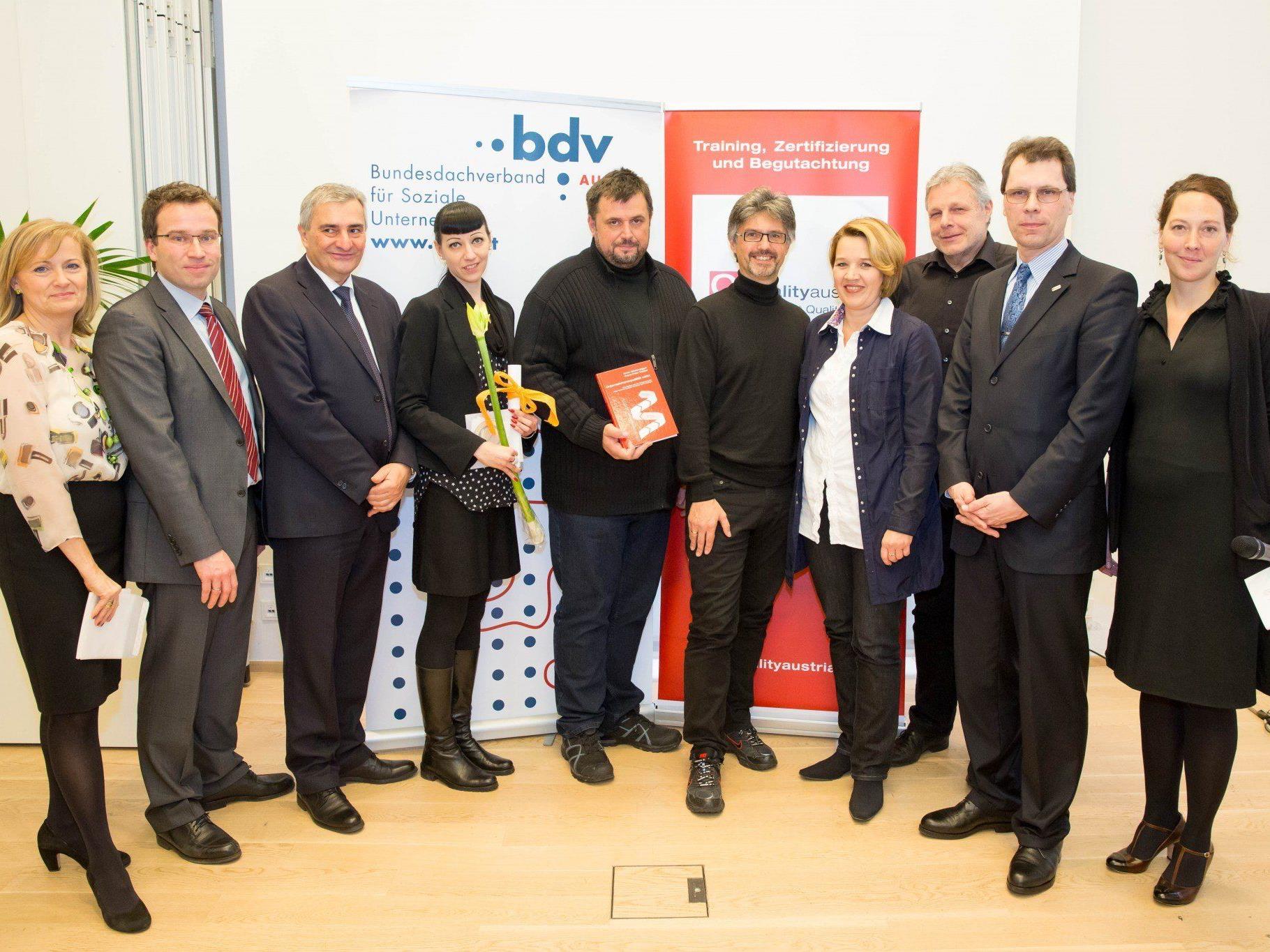 Die Dornbirner Jugendwerkstätten (DJW) wurden 2013 mit dem „Gütesiegel für Soziale Unternehmen“ ausgezeichnet.