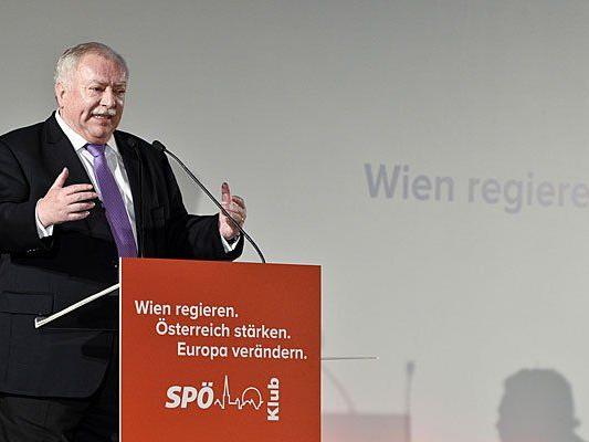 Häupl bei der Klubtagung 2014 der Wiener SPÖ in Rust
