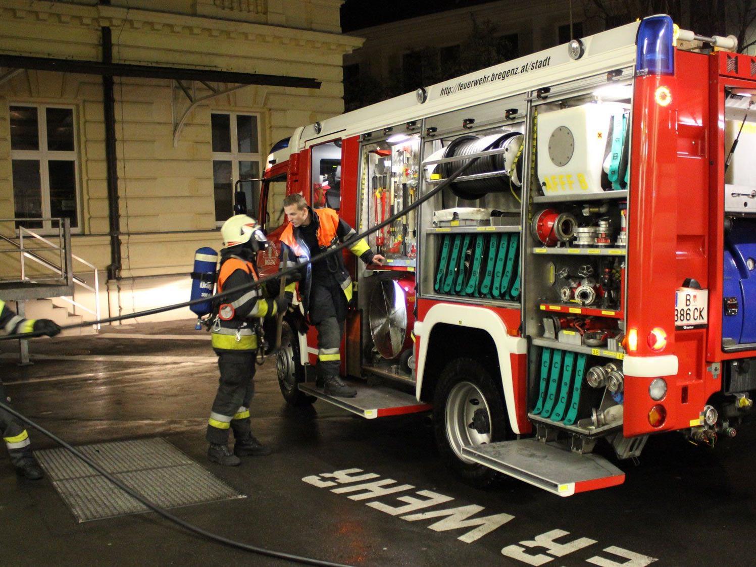 Feuerwehreinsatz im Bregenzer Postgebäude