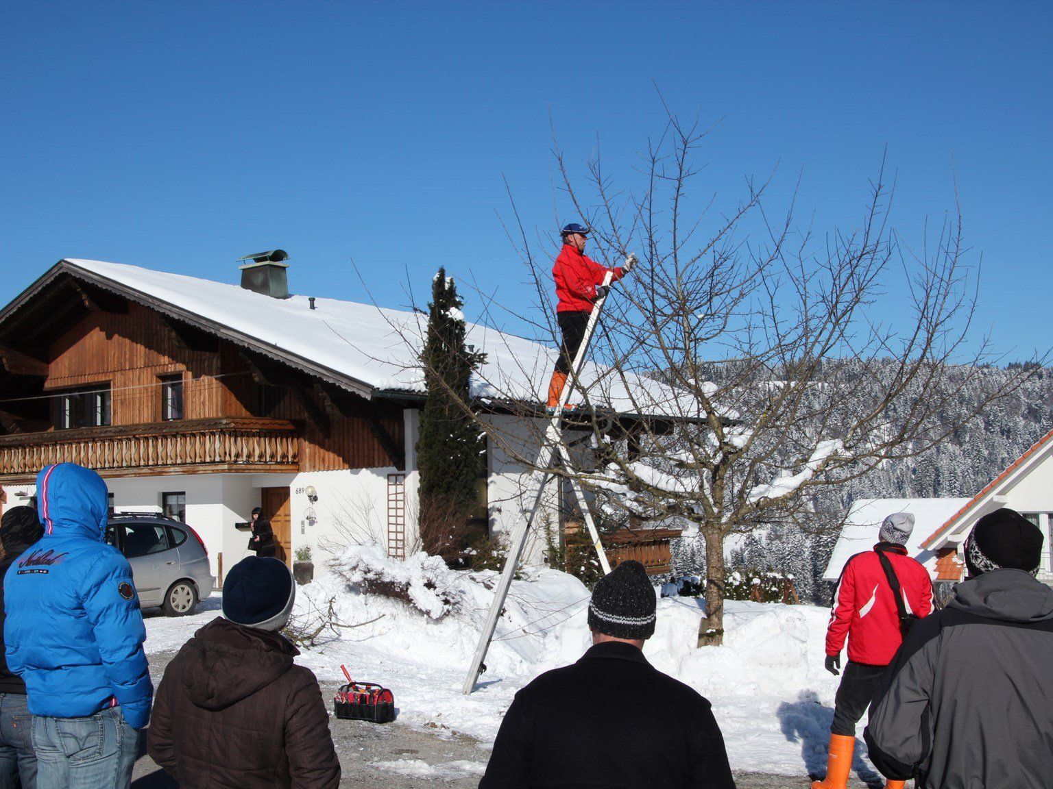 Pflege der Obstbäume bei Fam. Monika u. Reinhard Dür Pflege der Obstbäume bei Fam. Monika u. Reinhard Dür