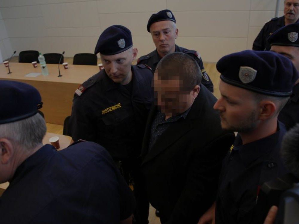 Michael K. beim Prozess in Korneuburg Michael K. beim Prozess in Korneuburg