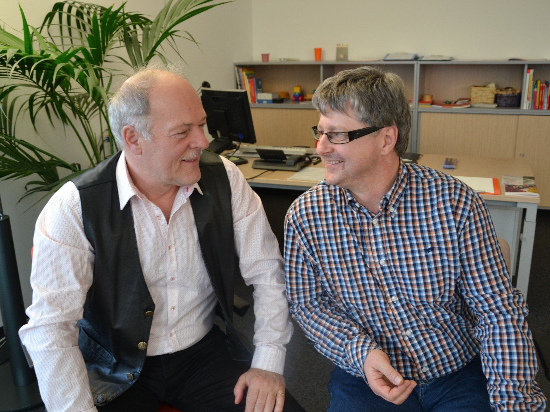 Albert Feldkircher (li.) von der Männerberatung und Christian Heinzelmann. Albert Feldkircher (li.) von der Männerberatung und Christian Heinzelmann.