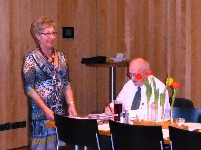 Obfrau Hanni Amann und Obfr. Stellvertr. Fritz Schabus. Obfrau Hanni Amann und Obfr. Stellvertr. Fritz Schabus.