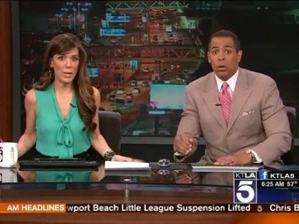 Die Moderatoren von KTLA wurden von dem Beben ziemlich überrascht. Die Moderatoren von KTLA wurden von dem Beben ziemlich überrascht.