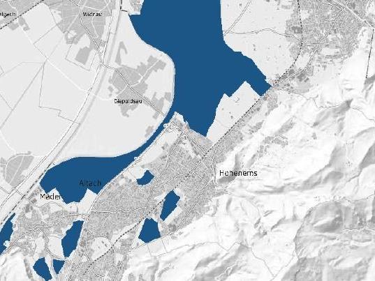 Die Blauzone Rheintal soll den Hochwasserschutz der nächsten Jahrzehnte sicherstellen.