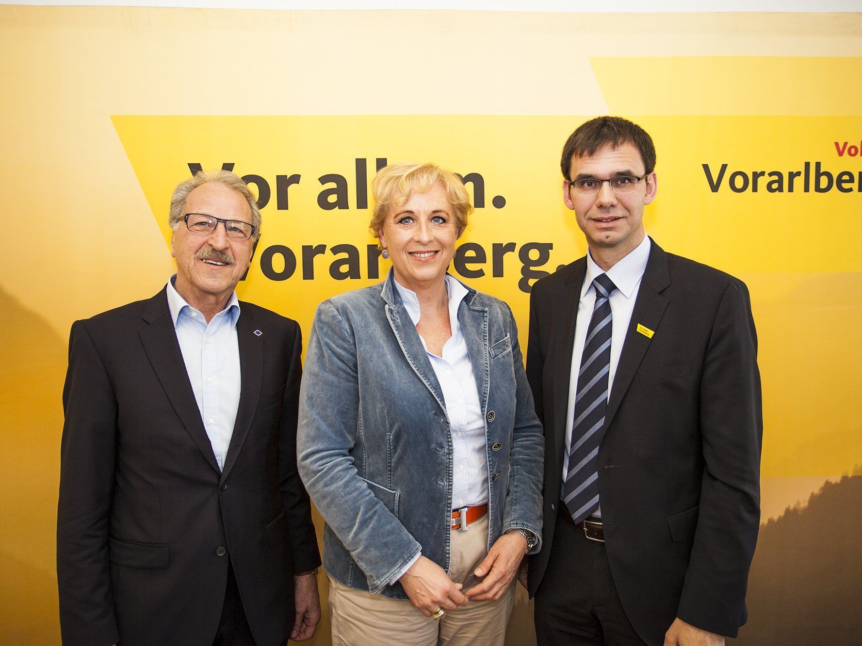 Erwin Mohr, Claudia Schmidt und LH Markus Wallner. Erwin Mohr, Claudia Schmidt und LH Markus Wallner.