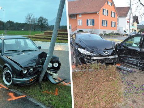 Viel Blechschaden gab es am Wochenende in Liechtenstein.