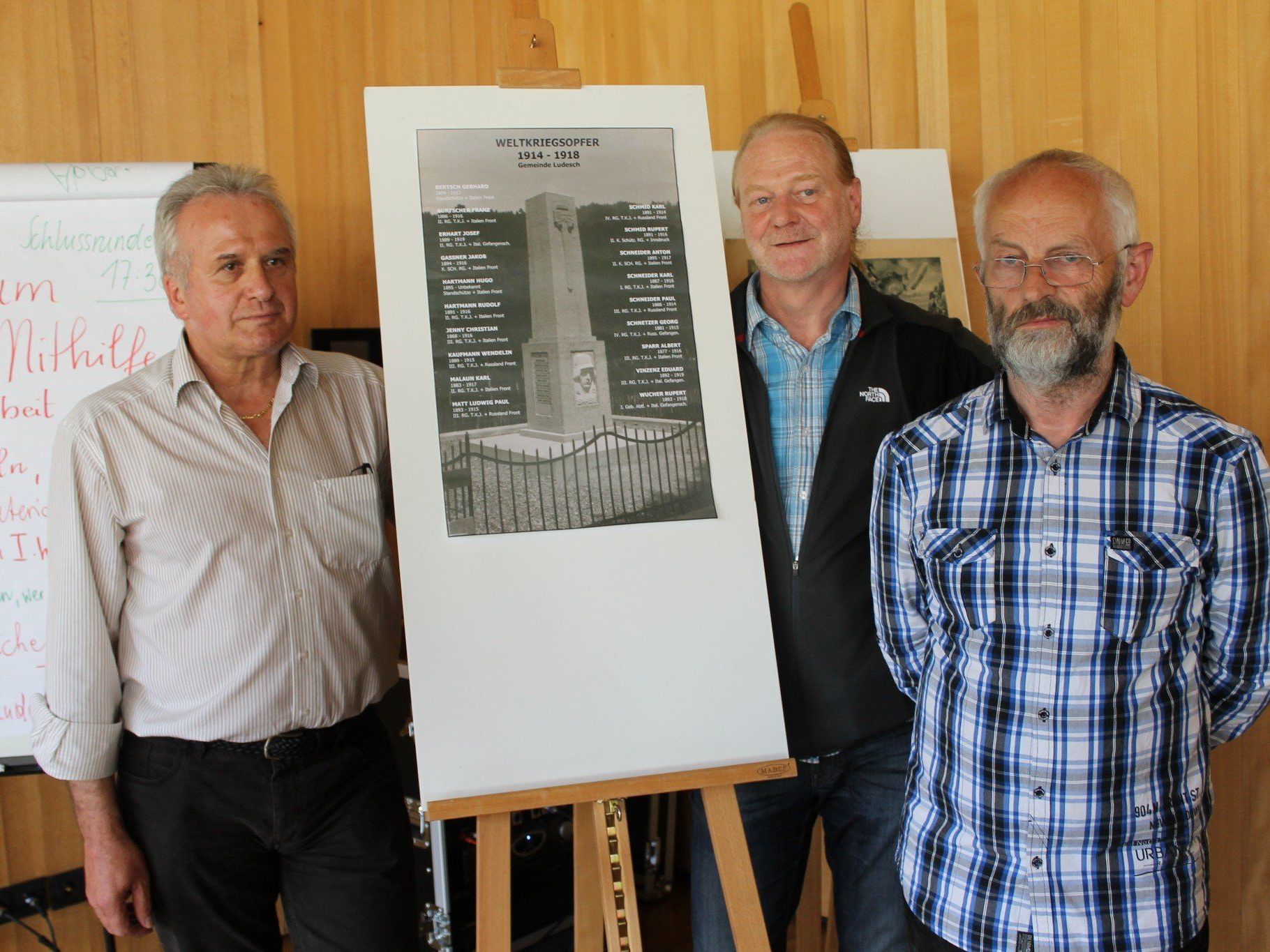 Das Team der Geschichtsforscher v. li. Manfred Sutter, Johannes Wucher und Wilfried Ammann Das Team der Geschichtsforscher v. li. Manfred Sutter, Johannes Wucher und Wilfried Ammann