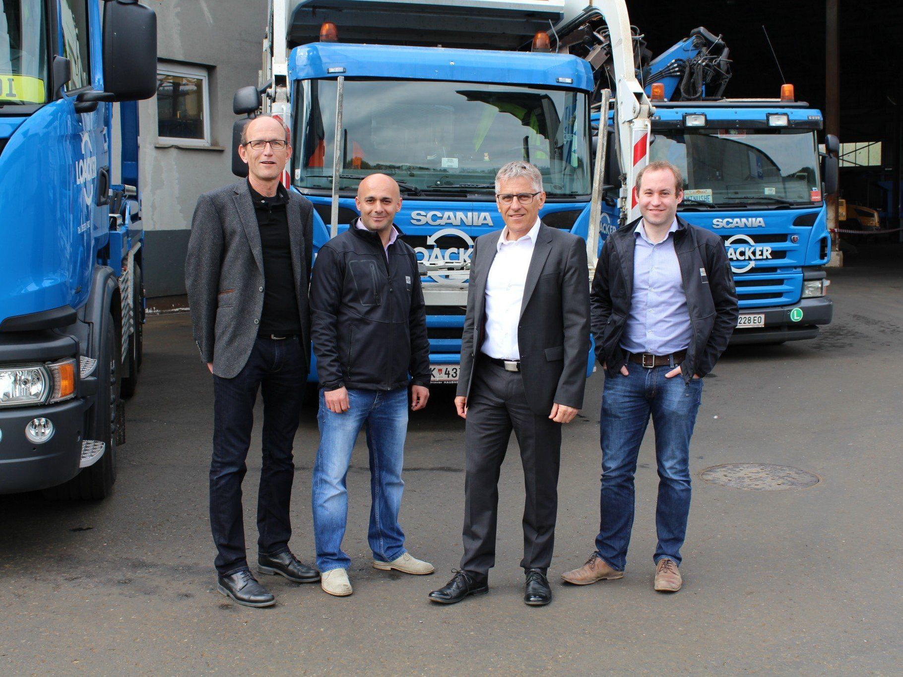 Franz Bachmann, Cagdas Tip, Karl Loacker und Christian Loacker am Tag der Offenen Tür. Franz Bachmann, Cagdas Tip, Karl Loacker und Christian Loacker am Tag der Offenen Tür.