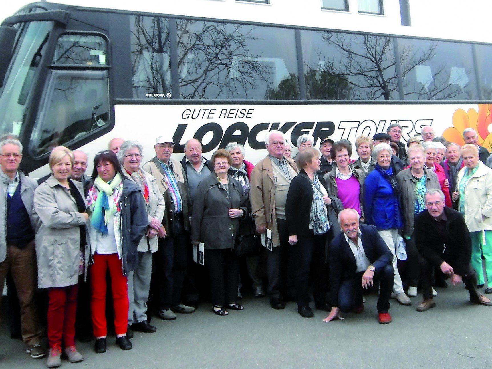 Die Seniorenbund Jassgruppe beim Gruppenfoto in Ulm