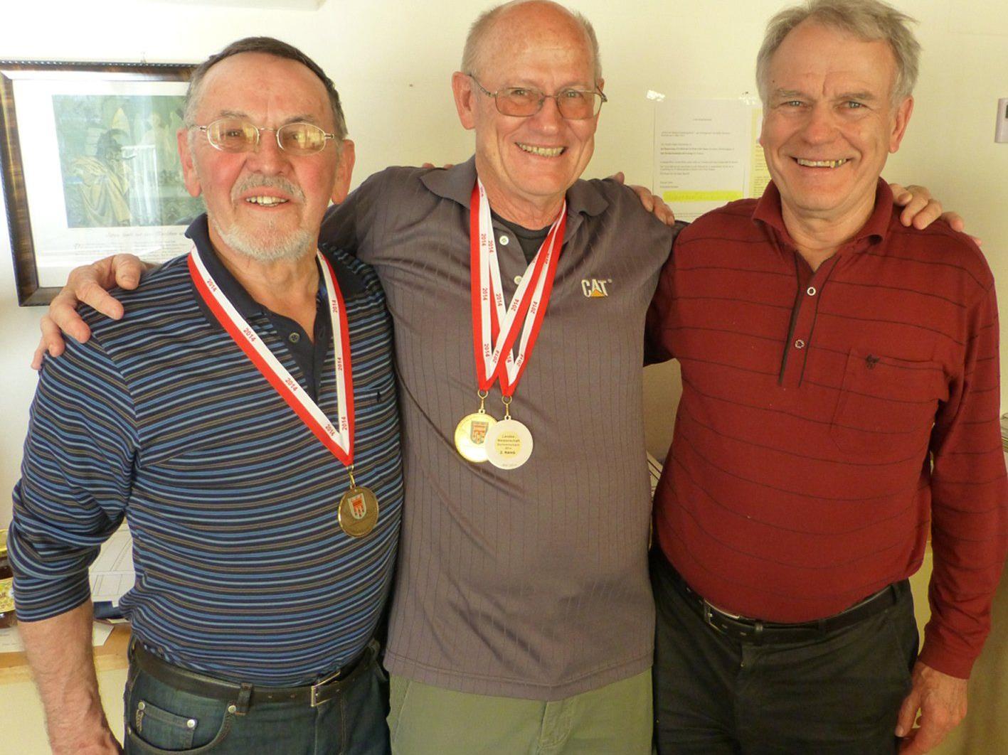 Albert Hämmerle, Hermann Mittelberger und Günter Dellamoi (v.l.) gewannen die Teamwertung.