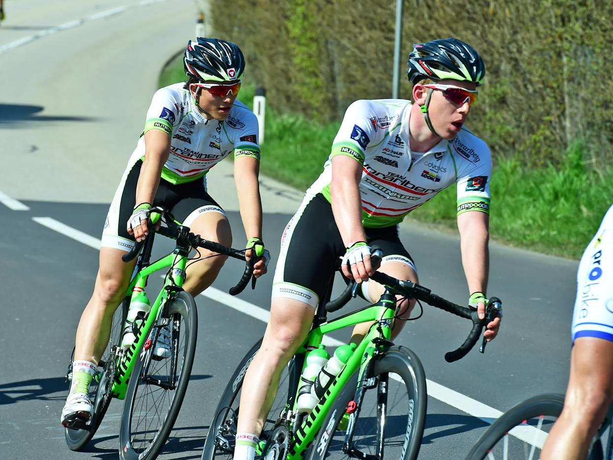 Fabian Schnaidt holte für das Team Vorarlberg wichtige UCI Punkte beim Rennen in England.