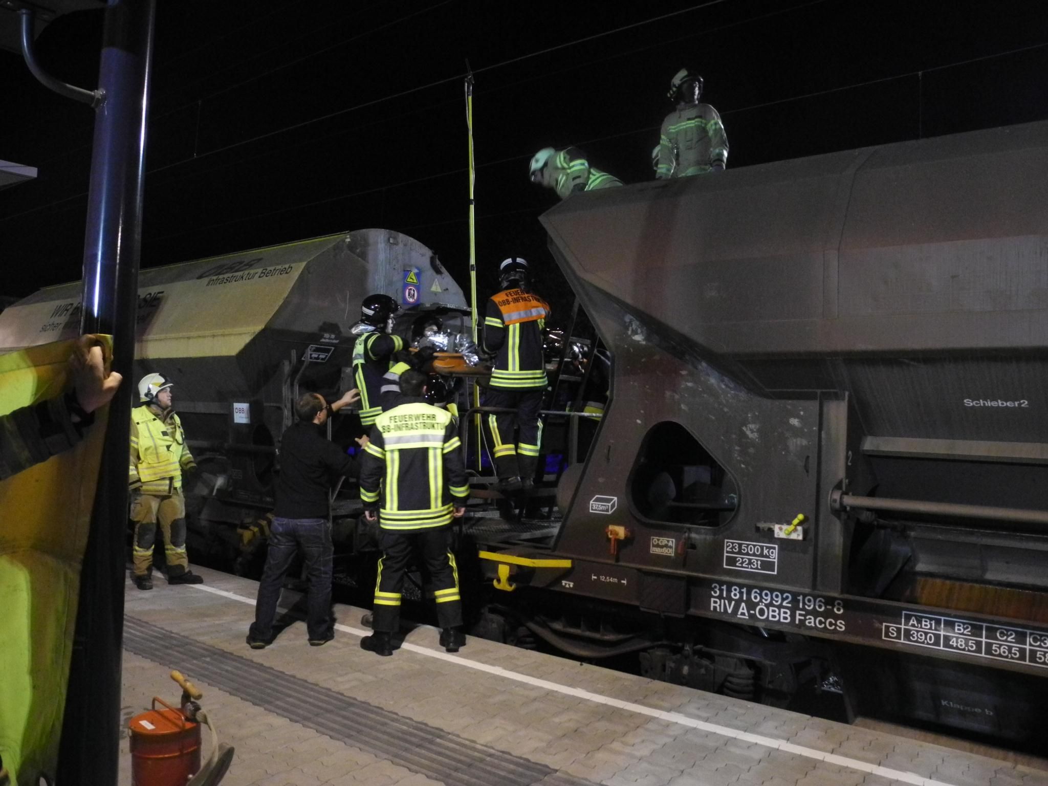 Bahnhof Hohenems: 22-Jähriger gerät in Stromkreis eines ÖBB-Güterwaggons. Bahnhof Hohenems: 22-Jähriger gerät in Stromkreis eines ÖBB-Güterwaggons.