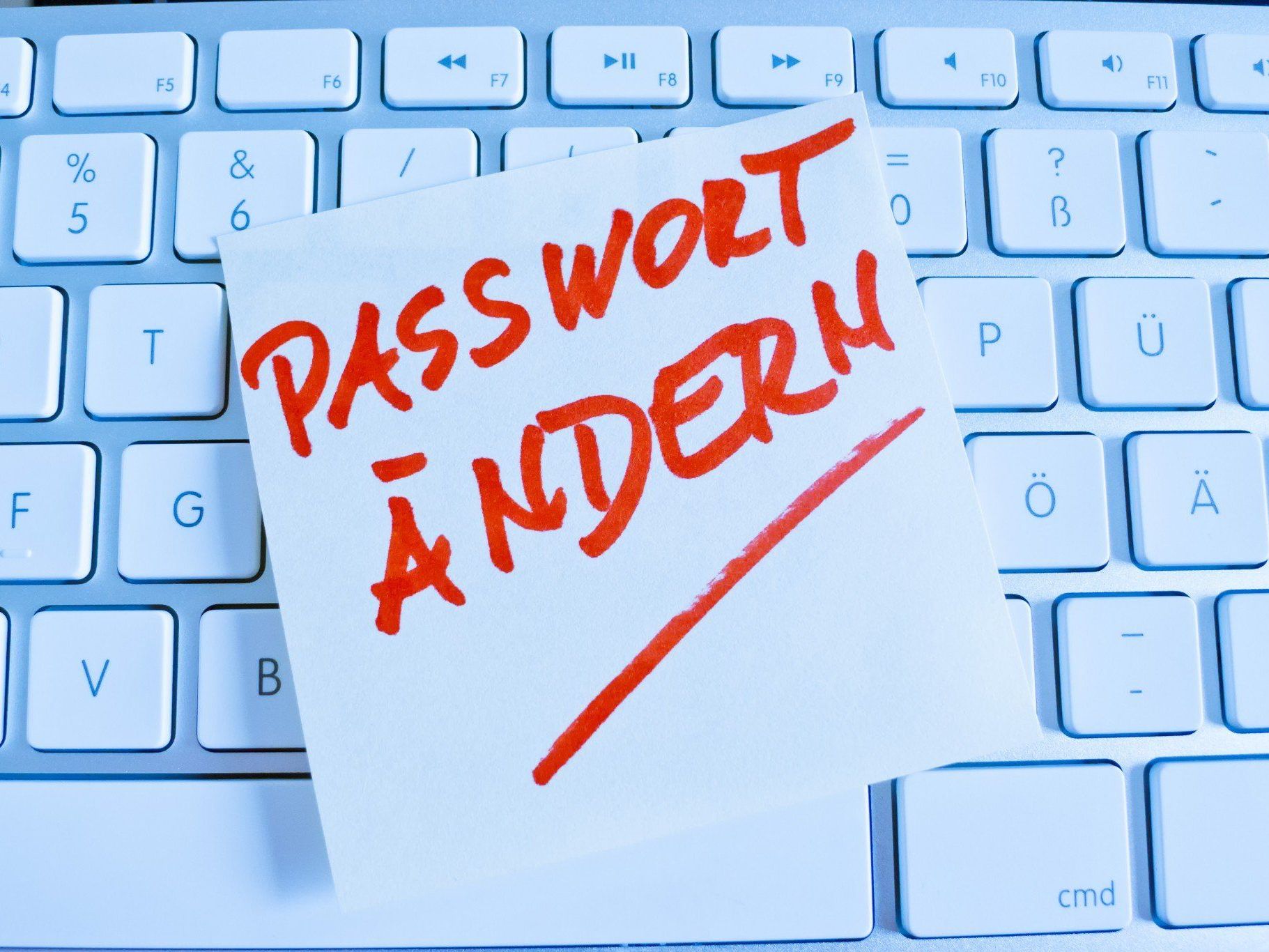 Bei gewissen Diensten sollte das Passwort gewechselt werden Bei gewissen Diensten sollte das Passwort gewechselt werden