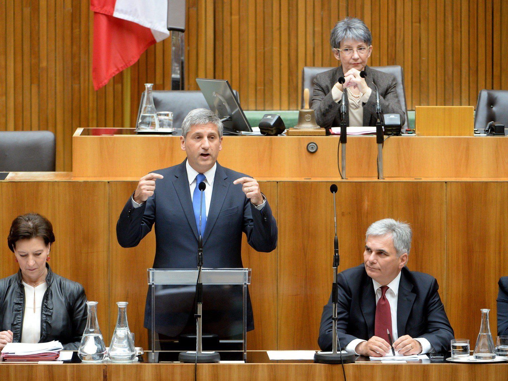 Finanzminister hielt erste Budgetrede zu Doppelbudget 2014/15.
