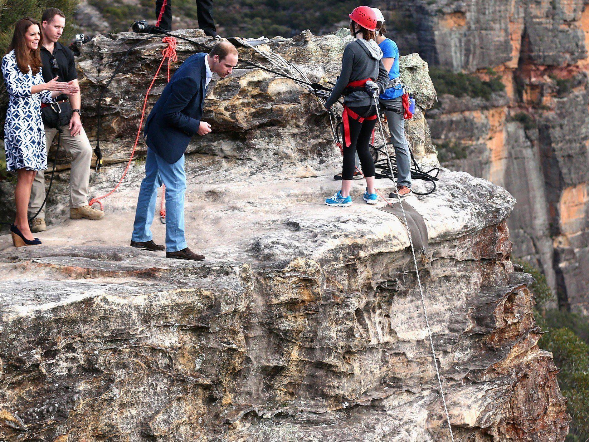 Prinz William am Abgrund in Katoomba (Australien), Prinz William am Abgrund in Katoomba (Australien),