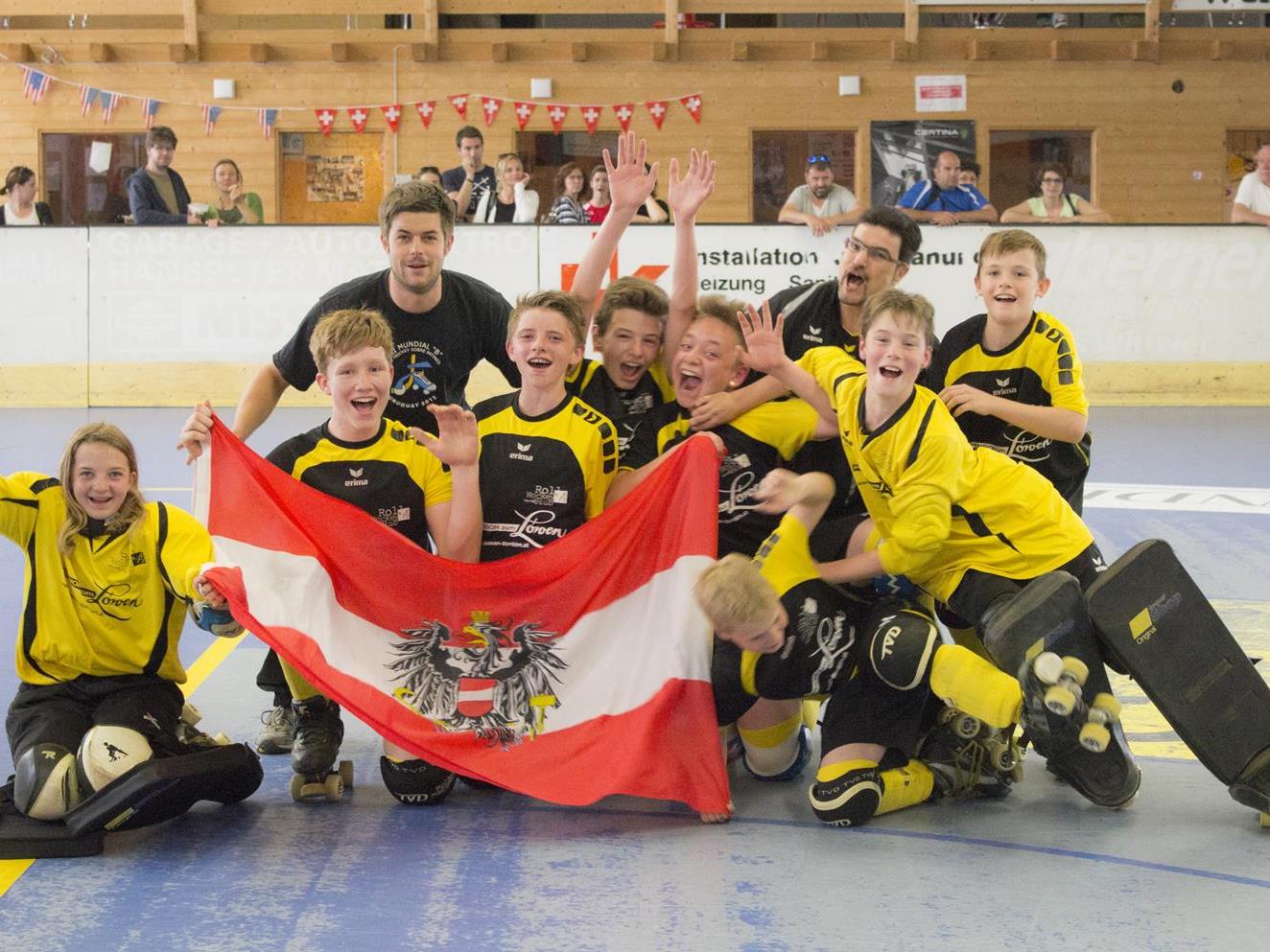 RHC Dornbirn U-15-Mannschaft sind Schweizer Meister.