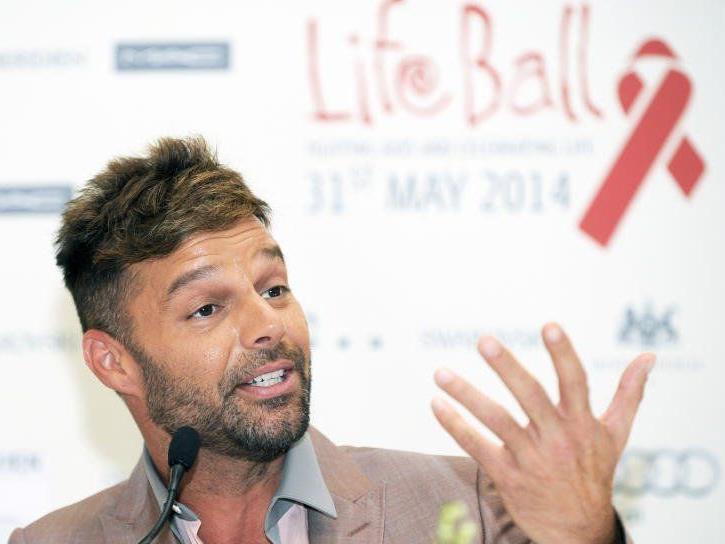 Ricky Martin bei der Pressekonferenz in Wien.