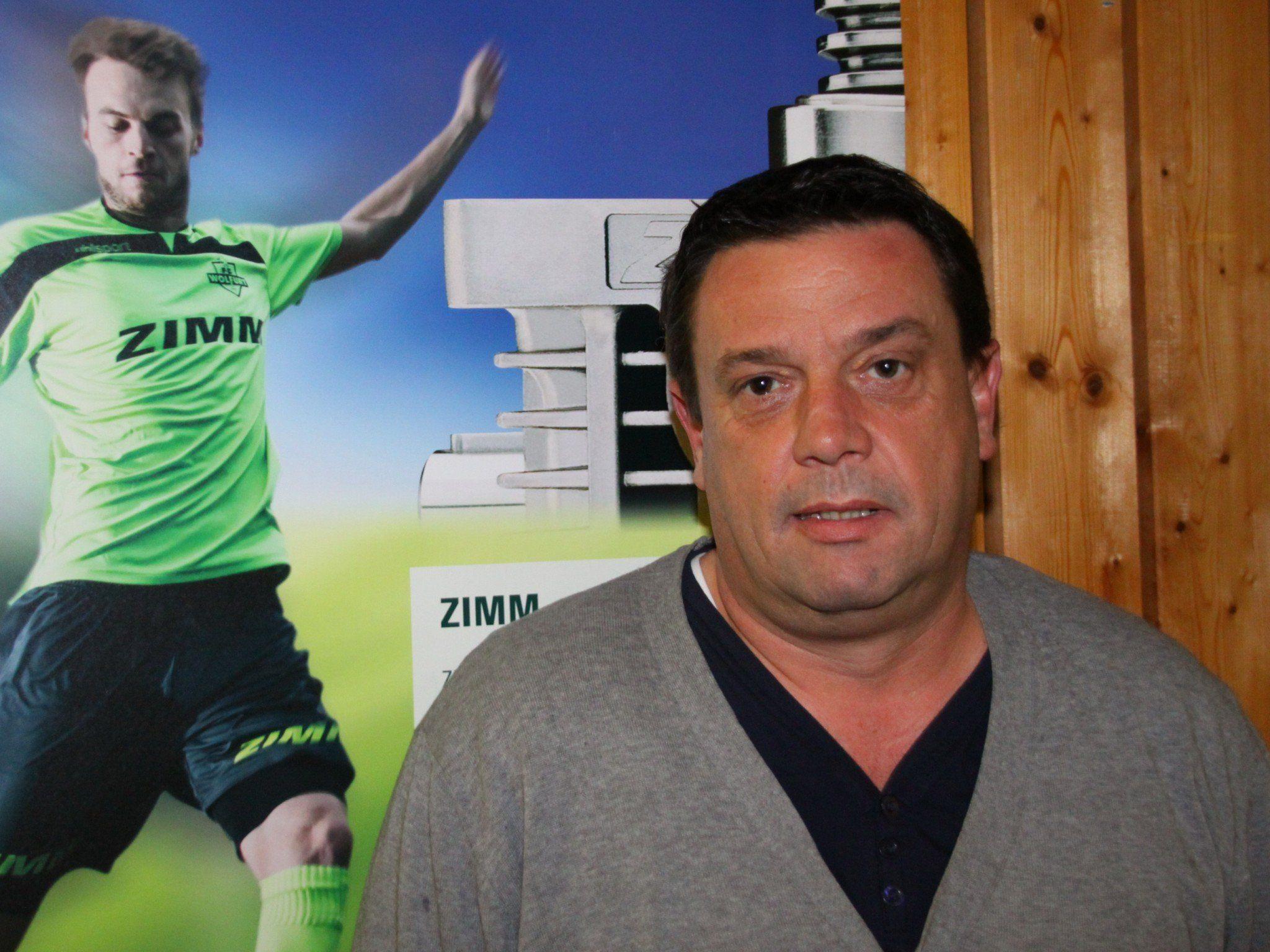 FC Wolfurt Obmann und Sportchef Alexander "Büffel" Bernhard hat seit Jahren sehr viele Eigenbauspieler im Eins.