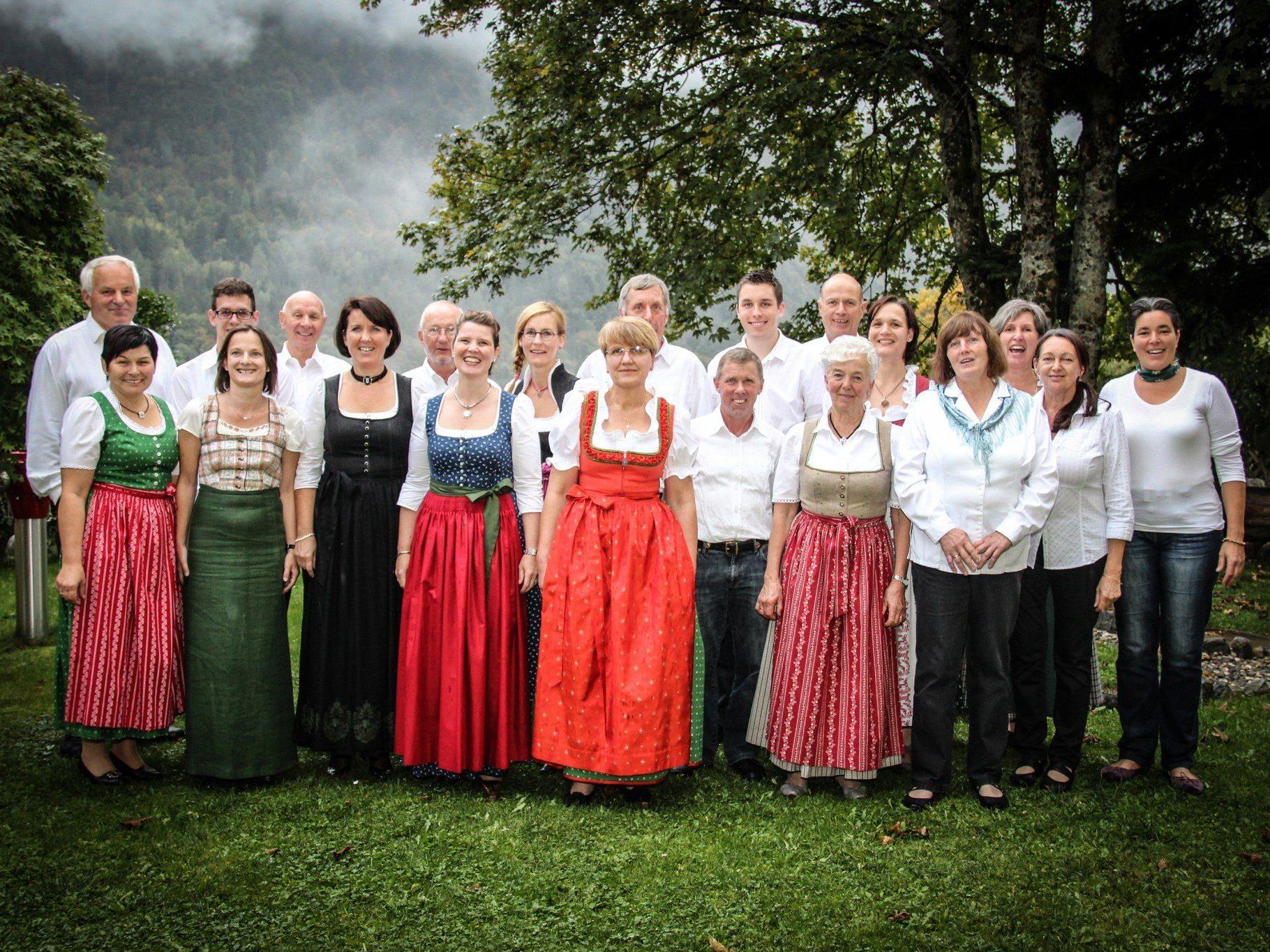Die Chorszene aus dem Bezirk Bludenz ist beim Wertungssingen gut vertreten, im Bild die Chorgemeinschaft Cantemus.