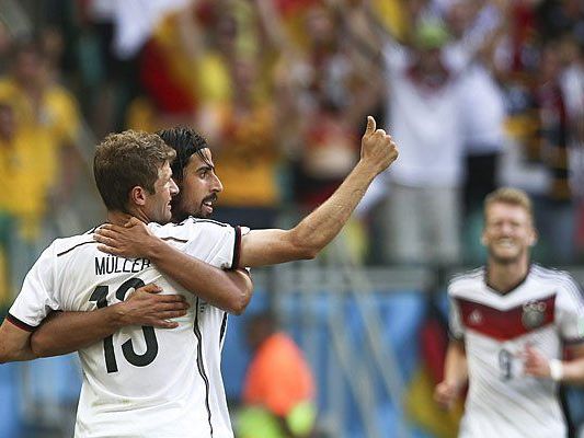 Große Freude bei Deutschland über das 4:0 gegen Portugal beim WM-Auftakt Große Freude bei Deutschland über das 4:0 gegen Portugal beim WM-Auftakt