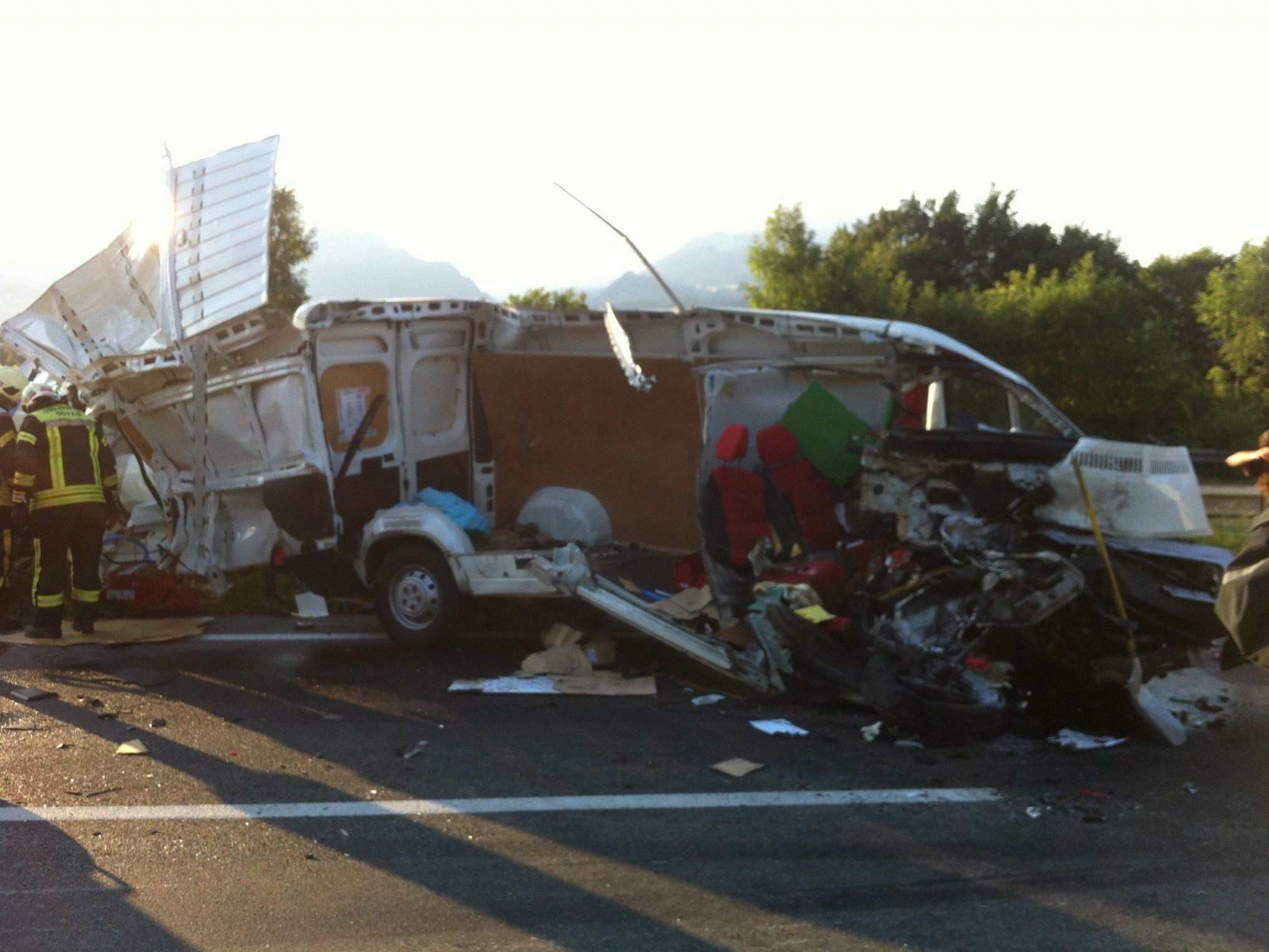 Schwerer Unfall auf der A14.