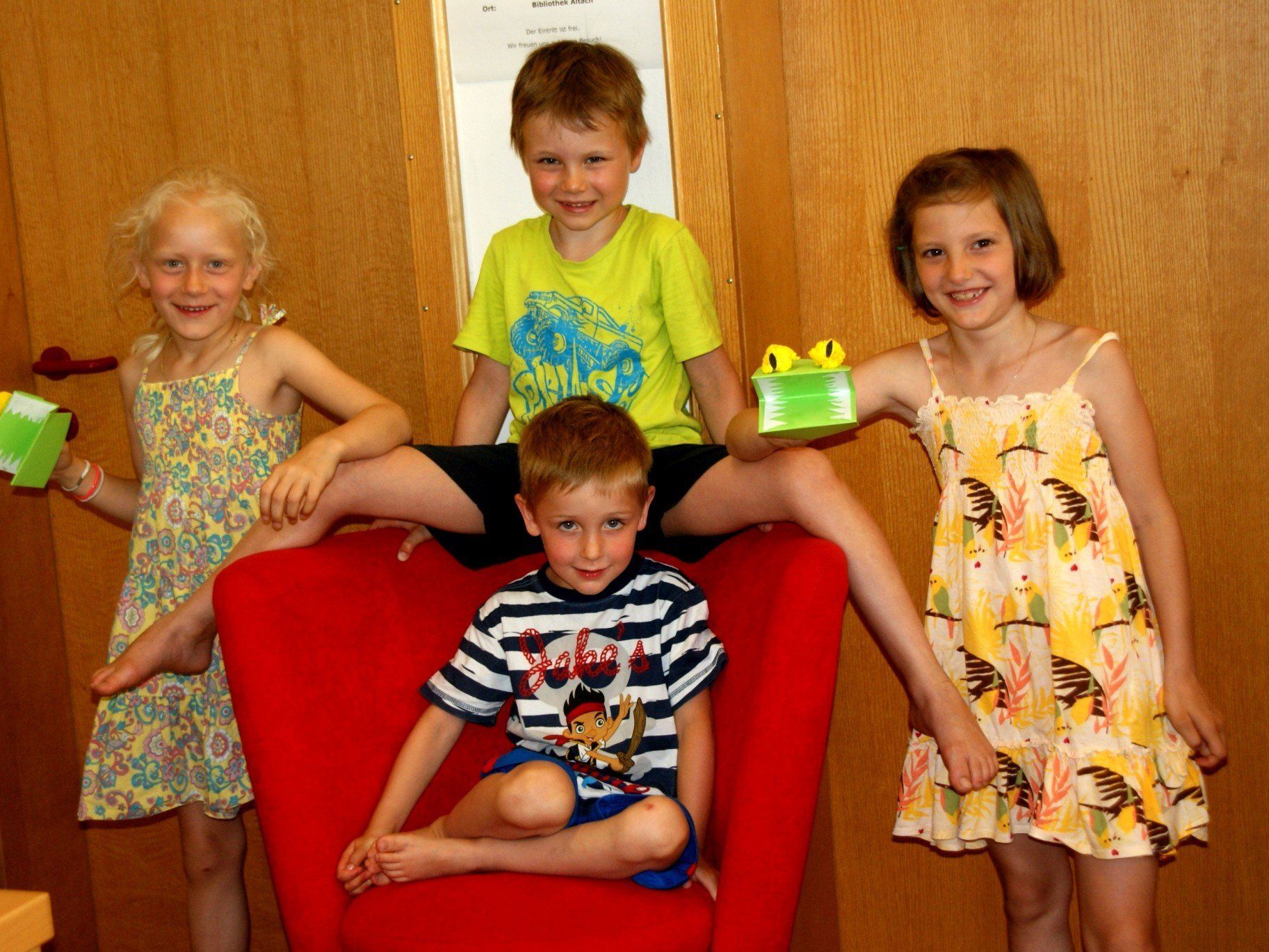 v.li. Paula, Yanik, Dominik und Pia v.li. Paula, Yanik, Dominik und Pia