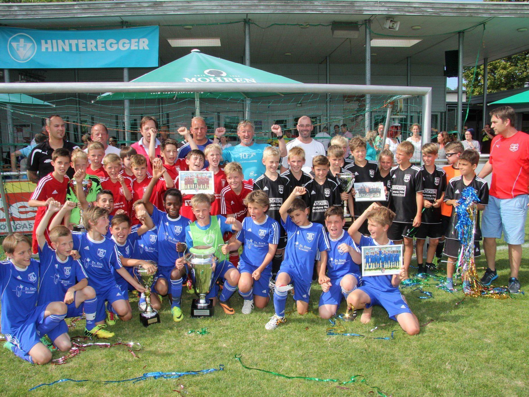 Drei Mannschaften aus Deutschland auf dem Podest beim U-11-Turnier der Viktoria Bregenz