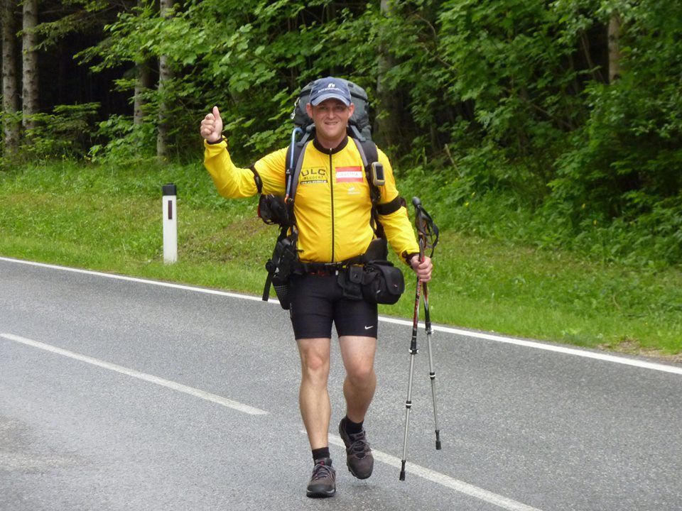 Harald Kaufmann ist seit Sonntag unterwegs Harald Kaufmann ist seit Sonntag unterwegs