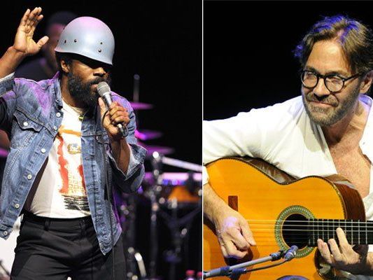 Sänger Cody Chesnutt (l.) und Jazz-Gitarrist Al Di Meola