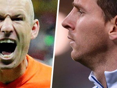 WM-Halbfinale: Niederlande gegen Argentinien oder Robben trifft auf Messi. WM-Halbfinale: Niederlande gegen Argentinien oder Robben trifft auf Messi.