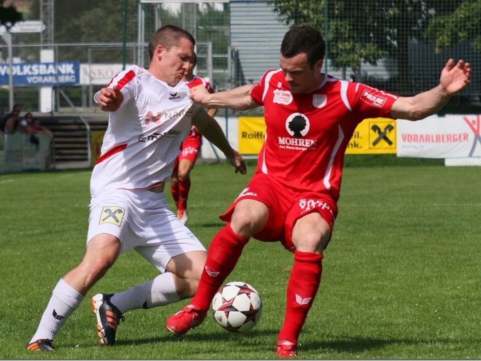 RW-Neuzugang Thomas Beck traf im Testspiel gegen den FC Dornbirn zweimal, aber Rankweil verlor knapp. RW-Neuzugang Thomas Beck traf im Testspiel gegen den FC Dornbirn zweimal, aber Rankweil verlor knapp.